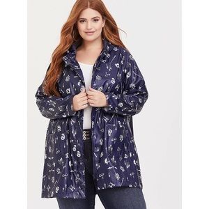 Plus Size Torrid Harry Potter Navy Rain Jacket